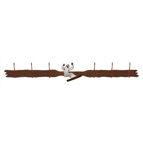 Snowboarder 6 Hook Coat Rack