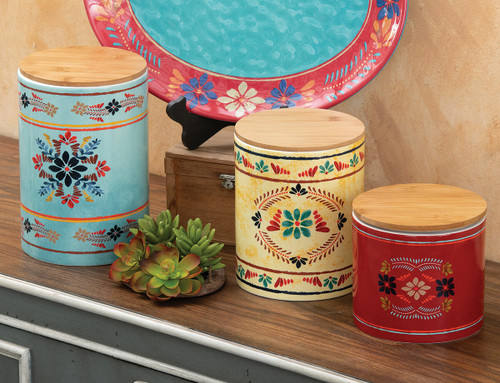 Southwest Bloom Canister Set