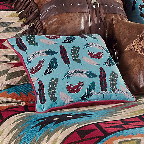 Southwest Expressions Feather Accent Pillow
