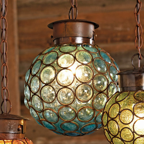 Southwest Glass Sphere Pendant Light - Large