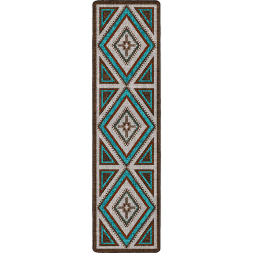 Southwest Nights Turquoise Rug - 2 x 8