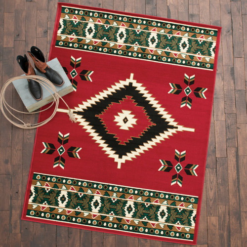 Southwestern Plateau Red Rug - 4 x 5