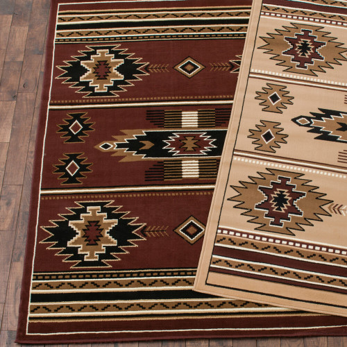Southwestern Stars Brown Rug - 2 x 8