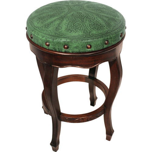 Spanish Heritage Round Barstool - Colonial Green