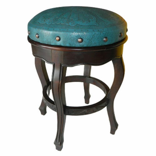 Spanish Heritage Round Counter Stool - Colonial Teal