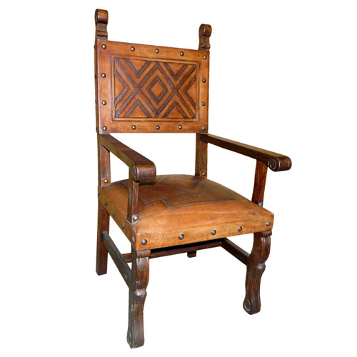 Spanish Heritage Arm Chair Diamond Rustic