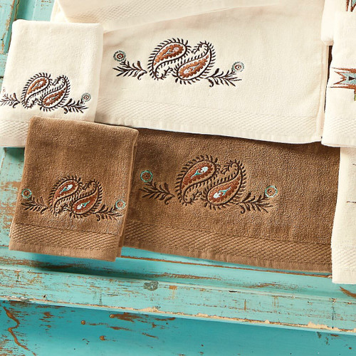 Spiced Paisley Mocha Towel Set