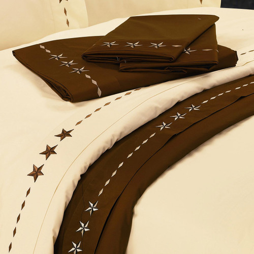 Star Chocolate Sheet Set - Queen - OUT OF STOCK UNTIL 08/04/2025