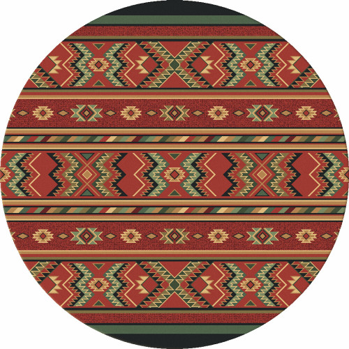 Star Eagle Terracotta Rug - 8 Ft. Round