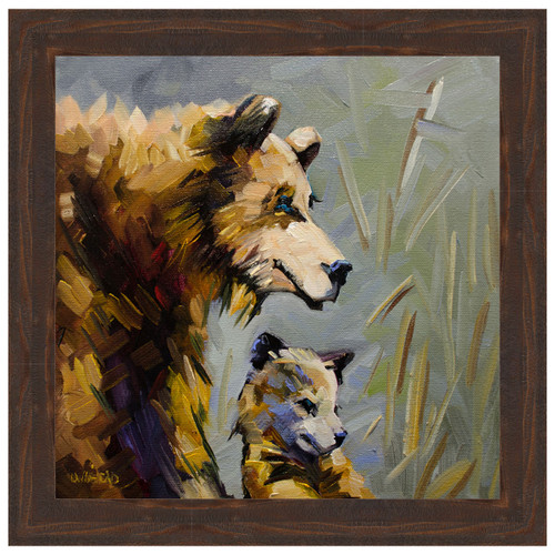 Stay with Momma Framed Canvas