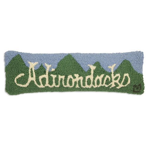 Summer Adirondacks Hooked Wool Pillow
