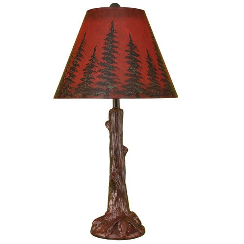 Sunset Pines Tree Trunk Lamp