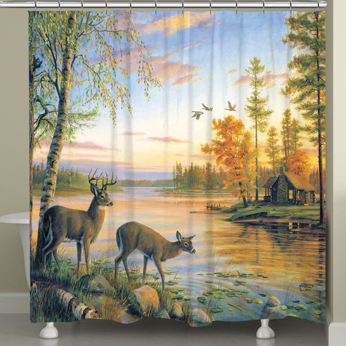 Sunset Stream Shower Curtain