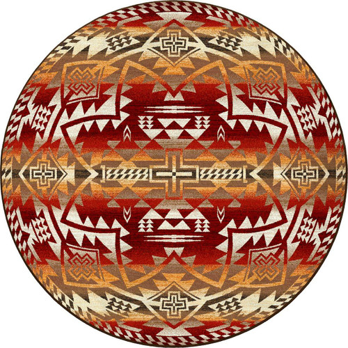 Teton Spirit Bonfire Rug - 8 Ft. Round