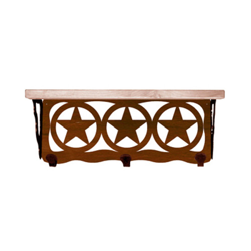 Texas Star 20 Inch Pine Hook Shelf