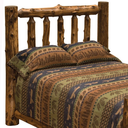 Vintage Cedar Log Headboard