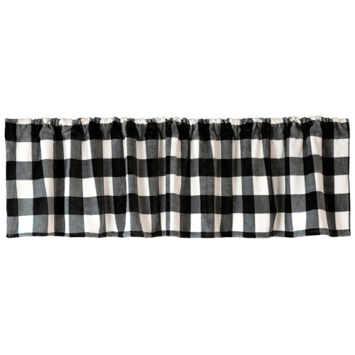 Timber Black & White Plaid Valance