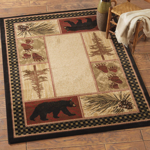 Timber Woods Bear Rug - 4 x 5
