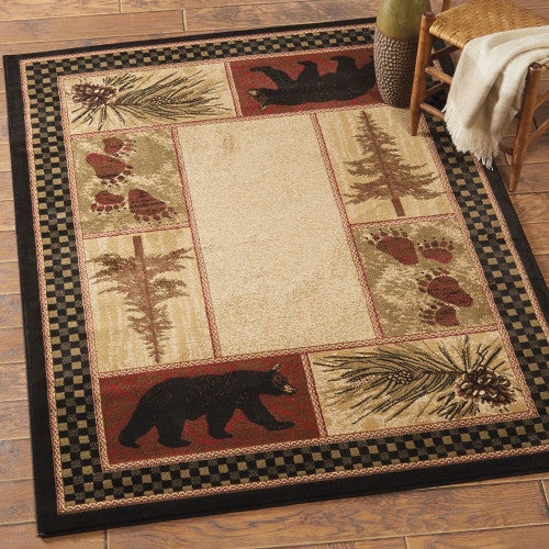 Timber Woods Bear Rug - 5 x 7