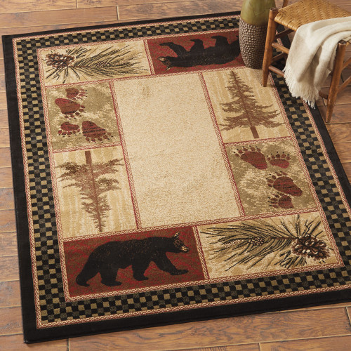 Timber Woods Bear Rug - 8 x 10