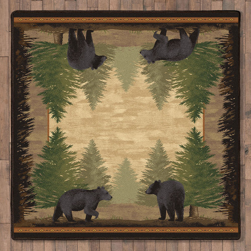 Timberline Bear Rug - 8 Ft. Square
