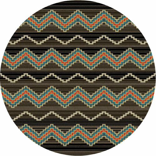 Trapper Southwestern Rug - 8 Ft. Round