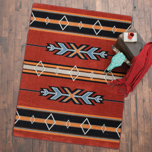 Tribal Fire Rug - 8 x 11