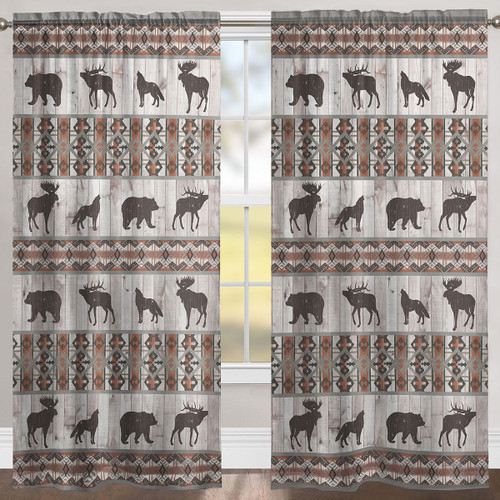Tribal Wildlife Room Darkening Drape