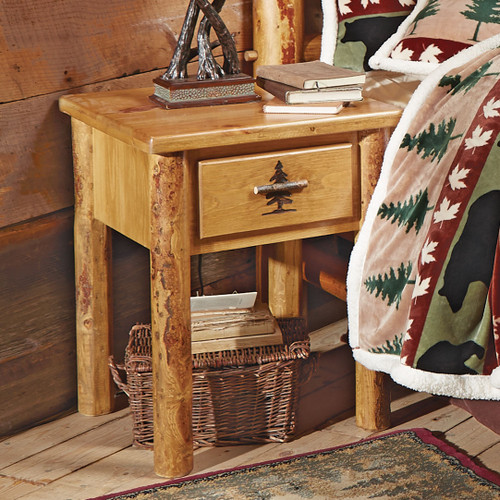 Rocky Mountain Log Nightstand