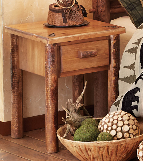 Moose Creek Log Nightstand