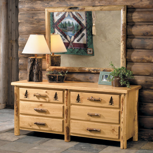 Rocky Mountain Log Dresser w/Mirror