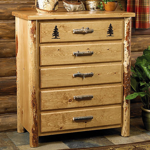 Rocky Mountain Log 5 Drawer Chest
