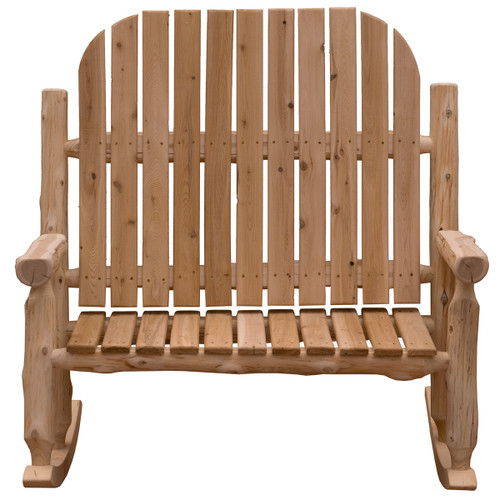Unfinished Voyageur Two-Person Adirondack Rocking Chair