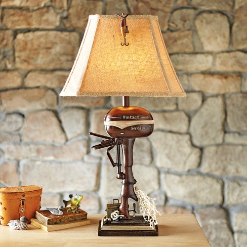 Vintage Boat Motor Lamp