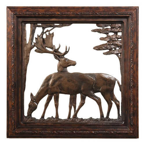 Watchful Deer Silhouette Wall Art