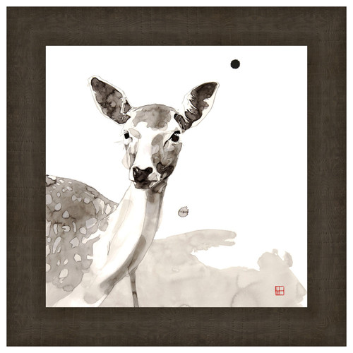 Watercolor Deer Framed Print