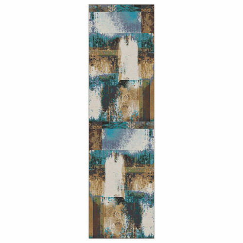Watercolor Rust Rug - 2 x 8