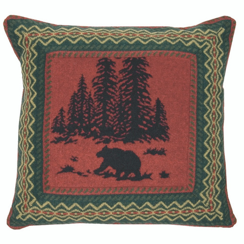Wooded River Bear 5 Euro sham