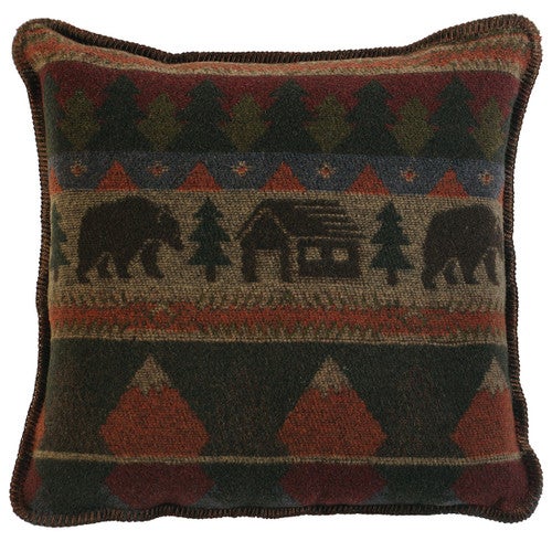 Cabin Bear Pillow 20 x 20