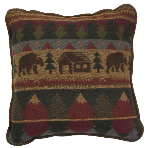 Cabin Bear Pillow 20 x 20