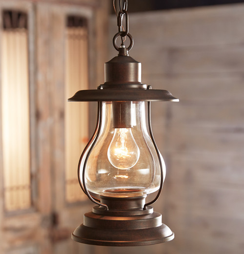 Weathered Patina Lantern Pendant Light