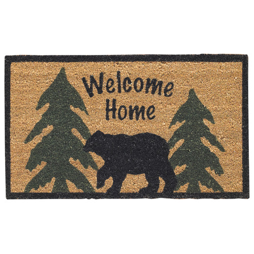 Welcome Home Black Bear Doormat