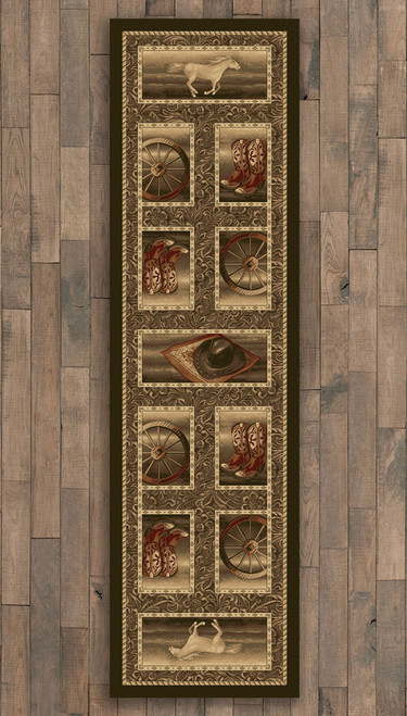 Western Home Rug - 2 x 8