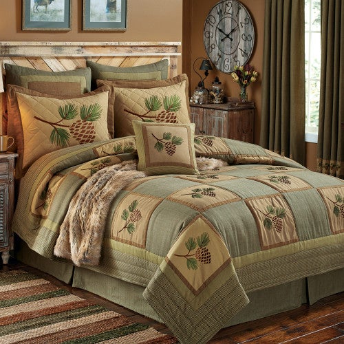 Pinecone Forest Quilt Bedding Collection