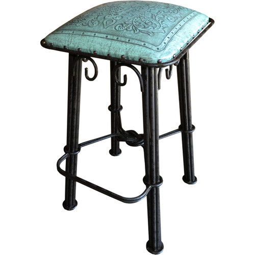 Coronado Iron Barstool - Colonial Turquoise
