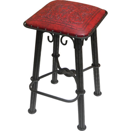 Coronado Iron Counter Stool - Colonial Red