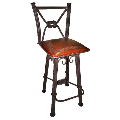 Coronado Iron Barstool with Swivel Back - Classico