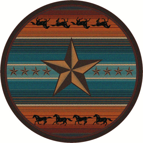 Western Star Desert Rug - 8 Ft. Round