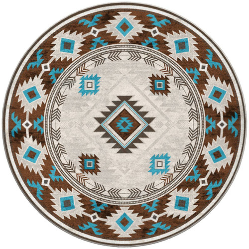 Whiskey River Glacier Rug - 8 Ft. Round