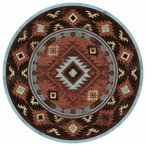 Whiskey River Rust Rug - 8 Ft. Round